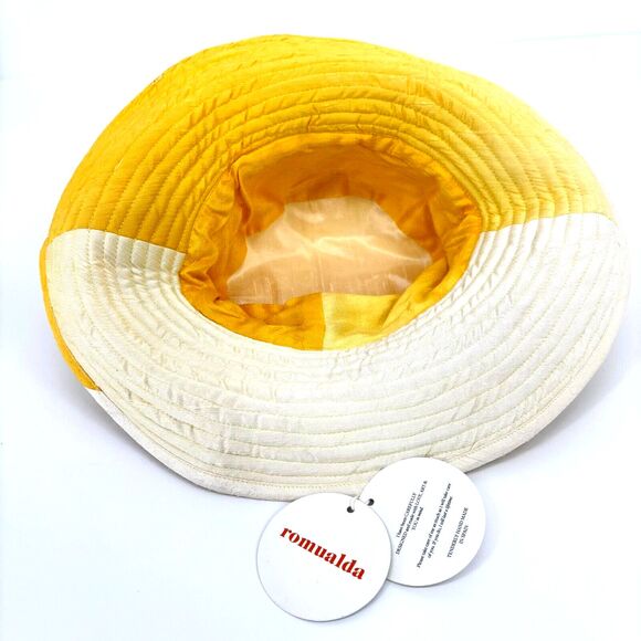 Romualda Planet Gran Venus Bucket Hat Yellow Pink Blue Made In Spain NWT - Picture 6 of 12
